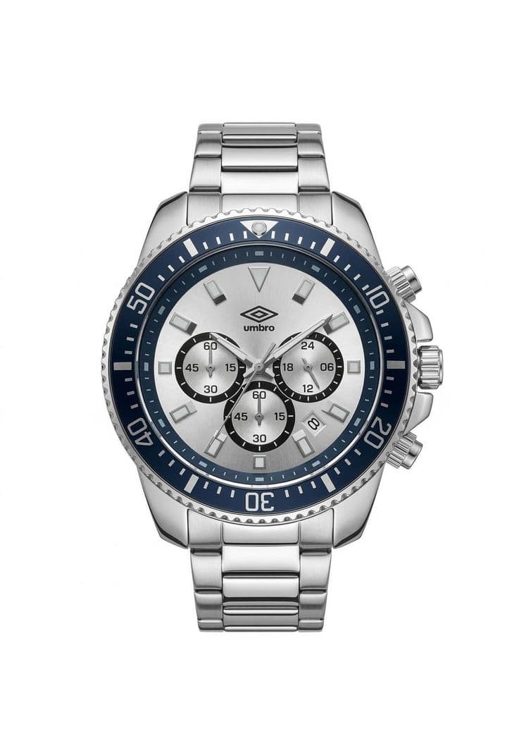 Reloj Analogo Hombre Umbro Plus Plateado UMBP-1500-104
