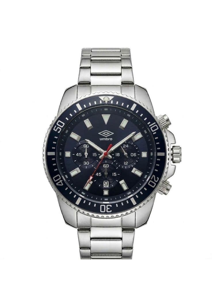Reloj Analogo Hombre Umbro Plus Plateado UMBP-1500-103