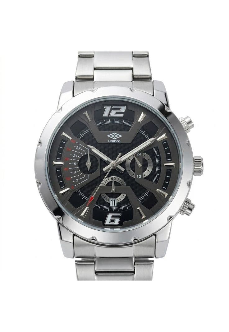Reloj Analogo Hombre Umbro Plus Plateado UMBP-1500-78