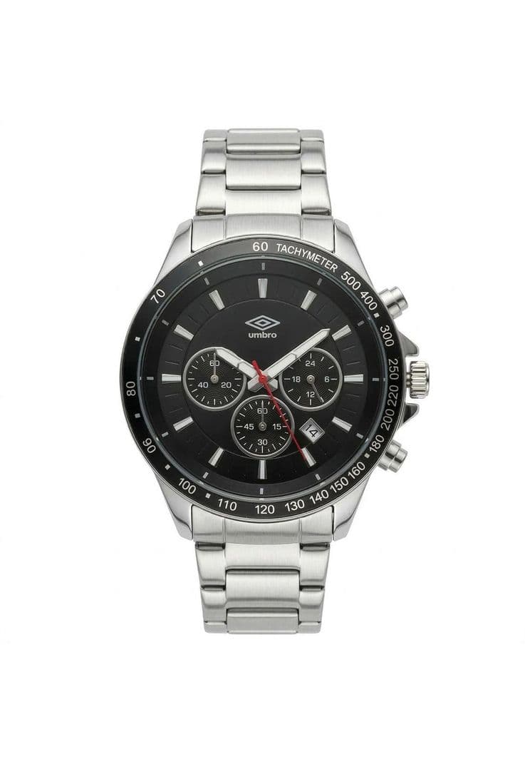 Reloj Analogo Hombre Umbro Plus Plateado UMBP-1500-157