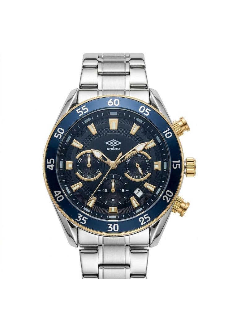 Reloj Analogo Hombre Umbro Plus Plateado UMBP-1500-181
