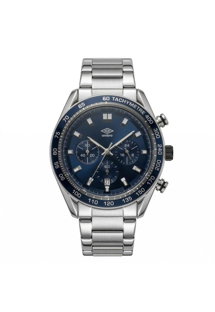 Reloj Analogo Hombre Umbro Plus Plateado UMBP-1500-118