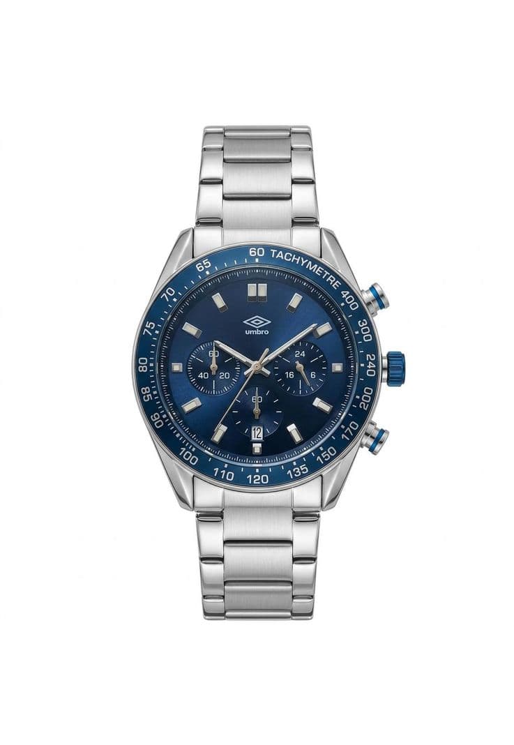 Reloj Analogo Hombre Umbro Plus Plateado UMBP-1500-116