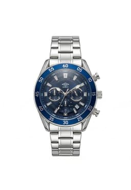 Reloj Analogo Hombre Umbro Plus Plateado UMBP-1500-180