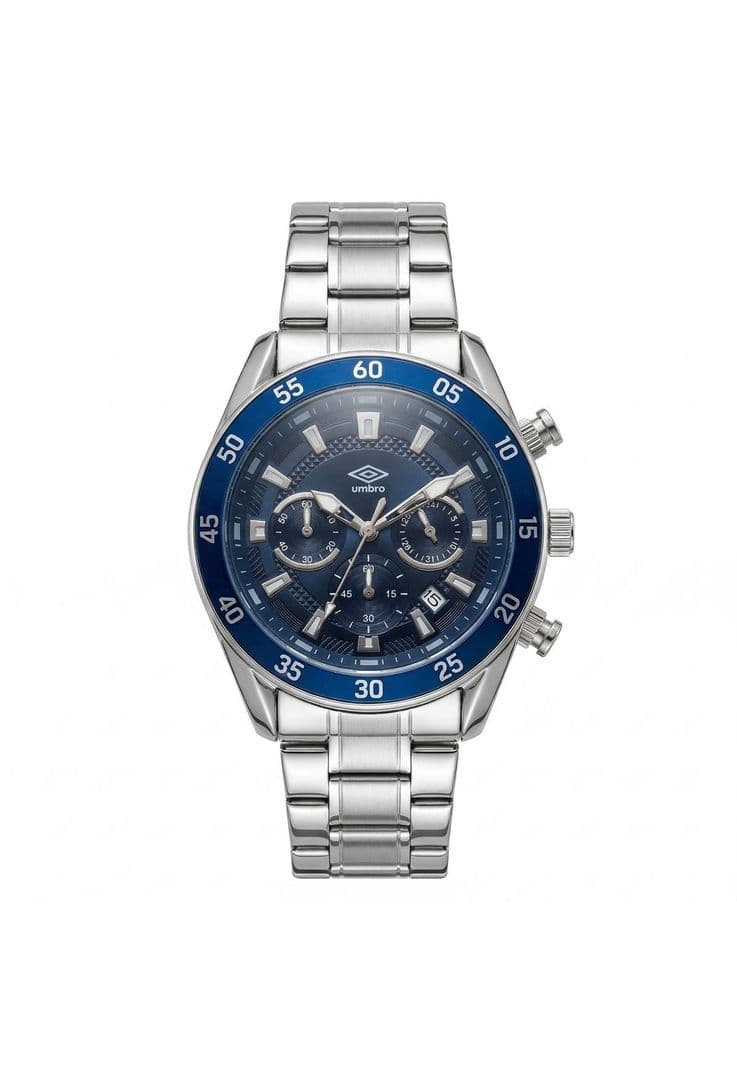 Reloj Analogo Hombre Umbro Plus Plateado UMBP-1500-180