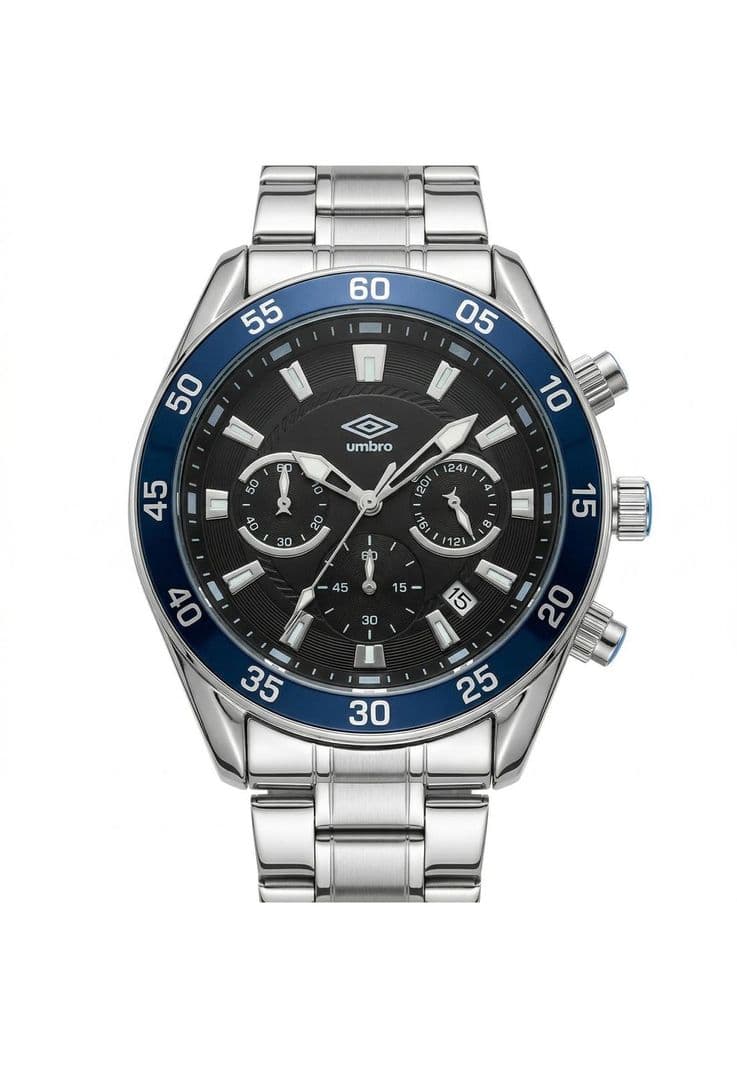 Reloj Analogo Hombre Umbro Plus Plateado UMBP-1500-182