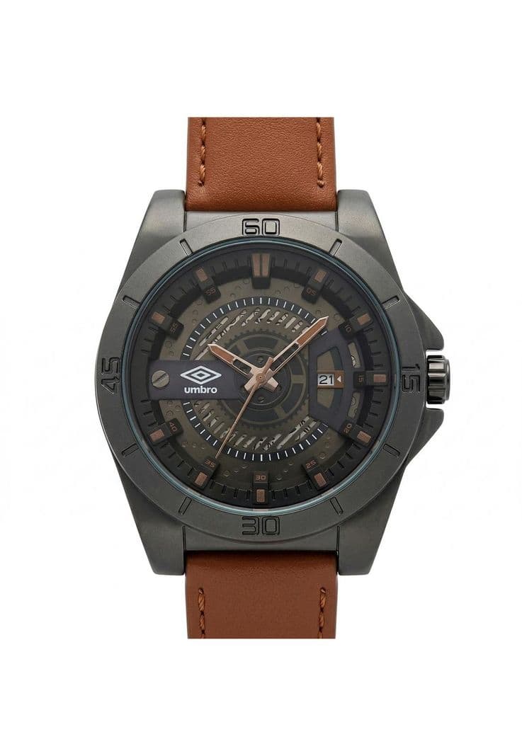 Reloj Analogo Hombre Umbro Plus Cafe UMBP-1500-190