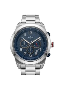 Reloj Analogo Hombre Umbro Plus Plateado UMBP-1500-124