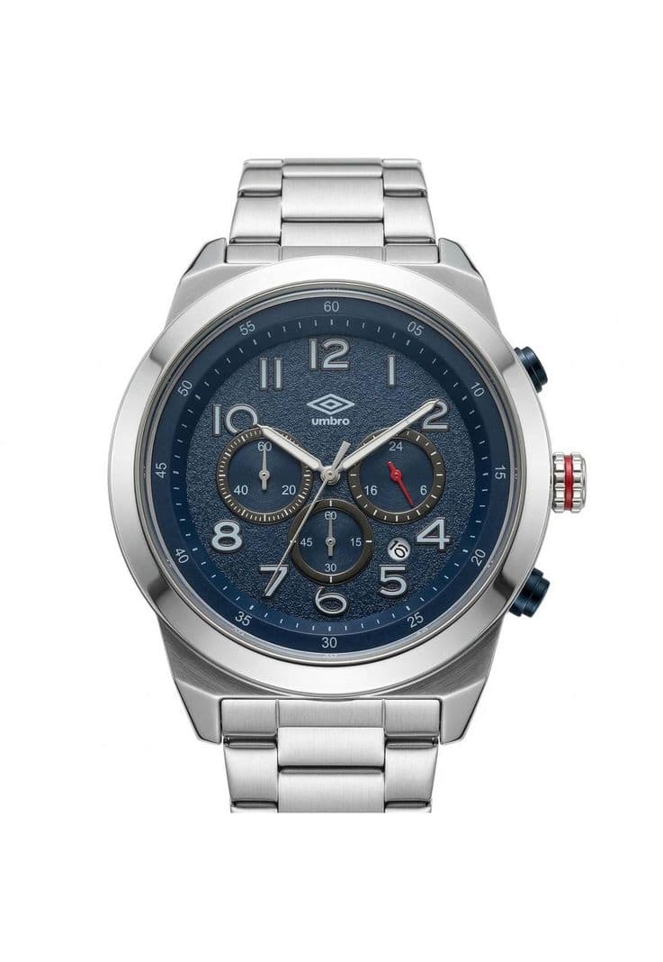 Reloj Analogo Hombre Umbro Plus Plateado UMBP-1500-124
