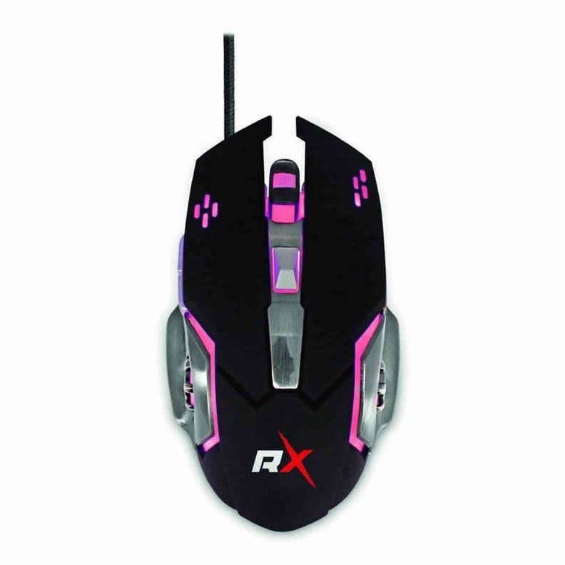 Mouse Gamer ReptileX 5 3600 dpi Retroiluminado Negro