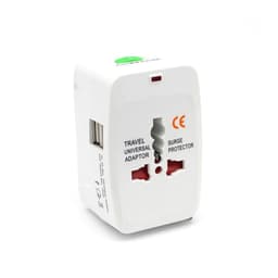 Adaptador Universal De Viaje Voltrek Plus Tl356 Tecnolab Blanco