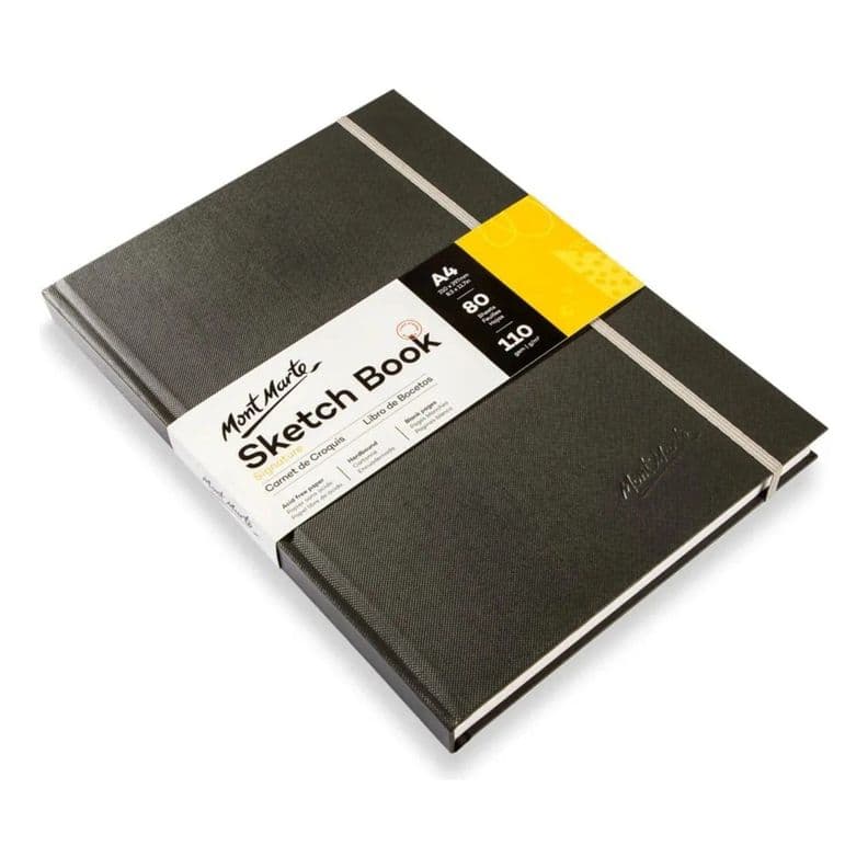 Sketch Book Sin Acido A4 Premium 80 Hojas 110g Mont Marte Negro