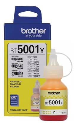 Botella de Tinta Brother Bt5001 Yellow Original Amarillo
