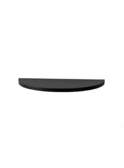 Repisa Flotante Semicircular Moderna Madera Negra 45cm