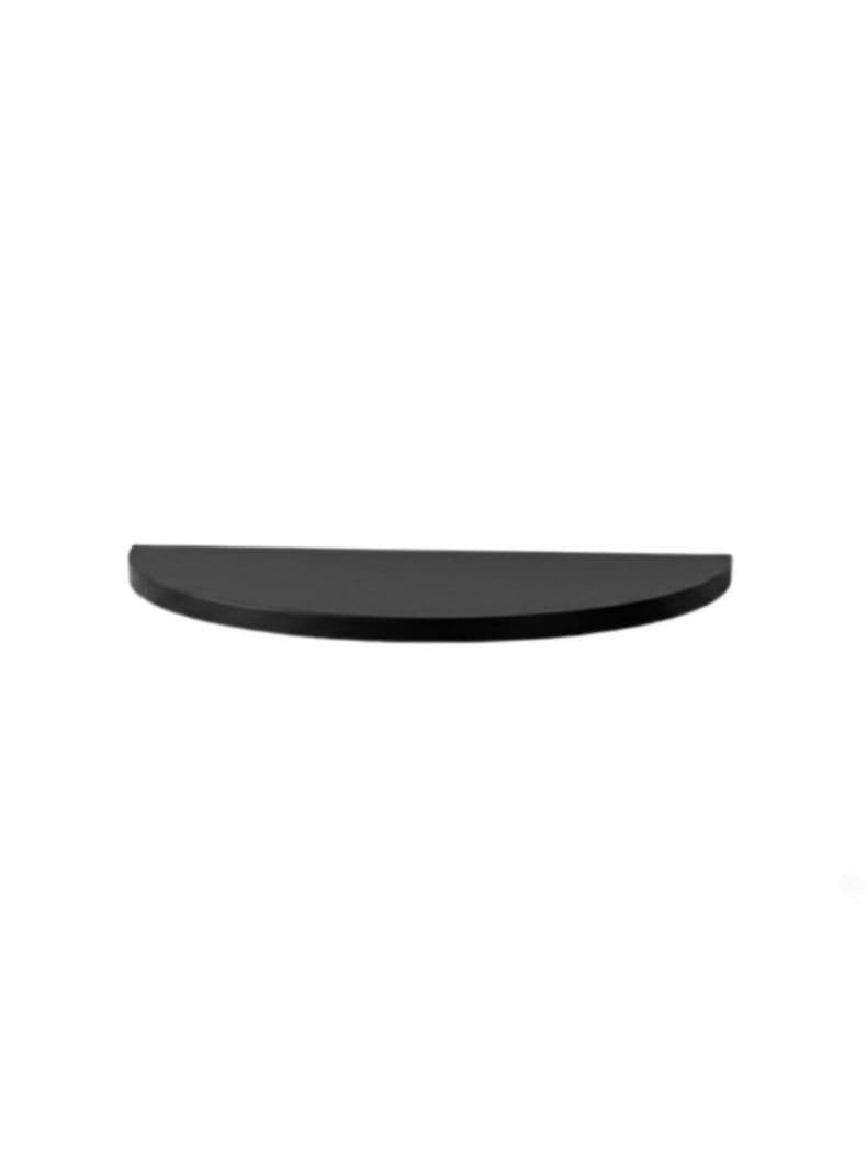 Repisa Flotante Semicircular Moderna Madera Negra 45cm