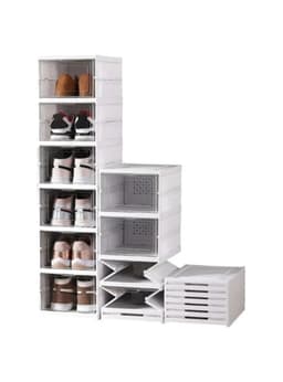 Organizador De Zapatos Plegable 6 Niveles Caja Transparente