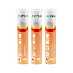 Vitamina D3 - 800 UI - Vit D3- Pack 3 Unidades. Naranjo