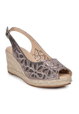 Sandalia Ronda Plateado Plateado Metalico 38