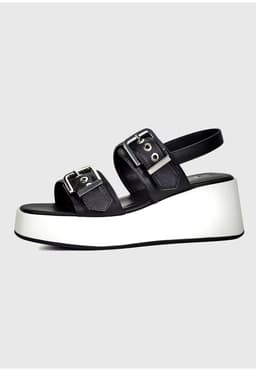 Sandalia Loisa Negro Plata 37