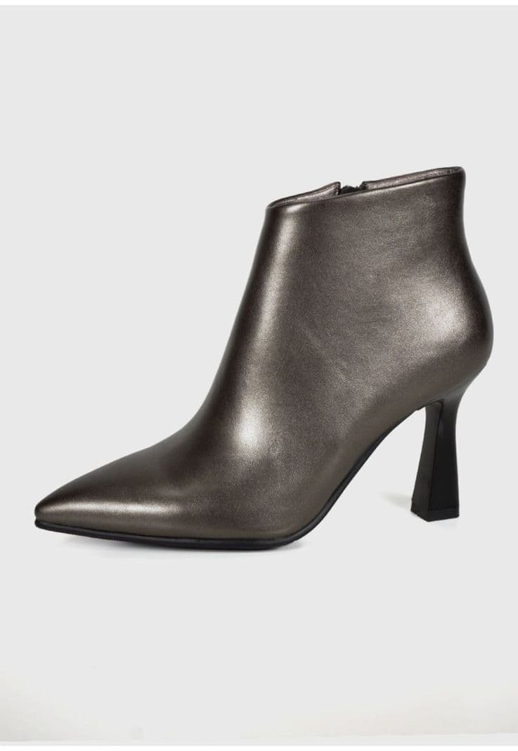 Botin Mujer Dandia Plateado Plateado Metalico 35