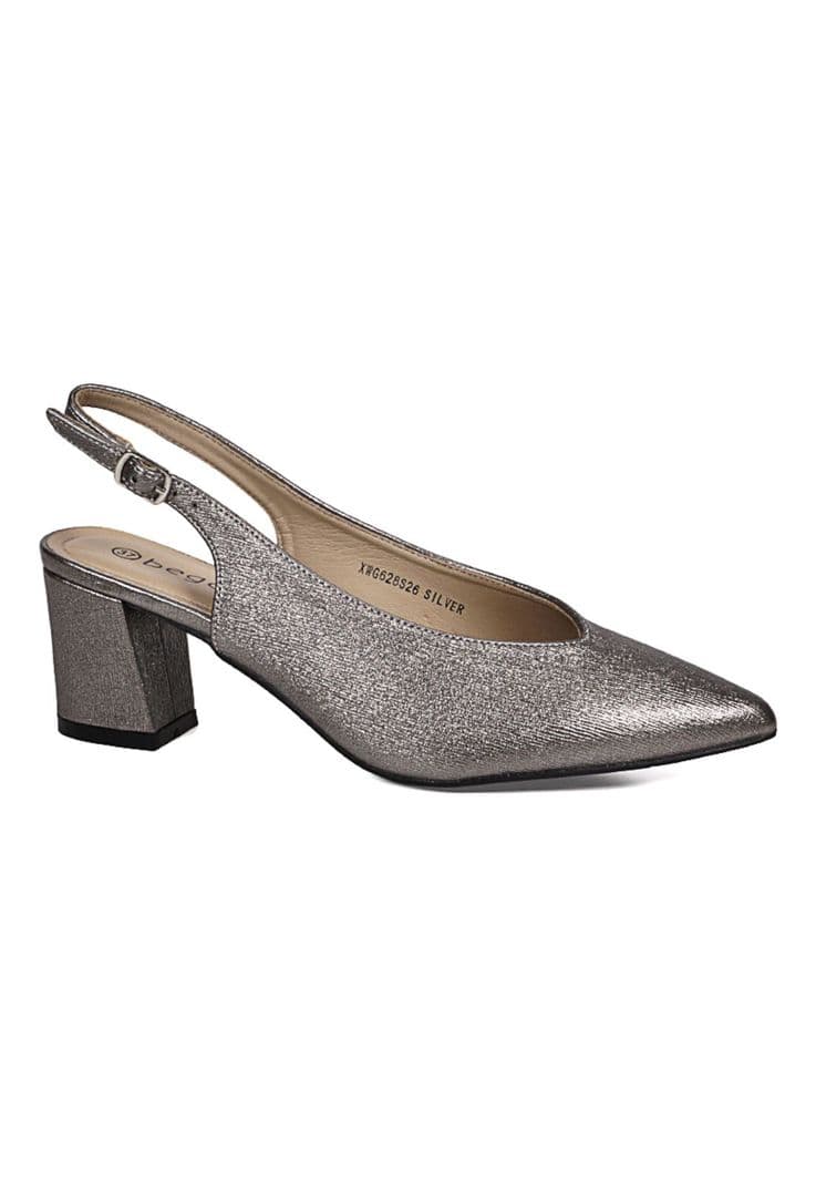 Zapato Yvonne Plateado Plateado Metalico 36