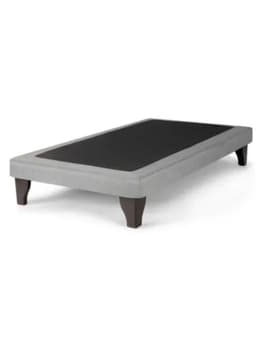 Base Cama Europea Gris Claro Felpa 1.5 Plaza 105X190