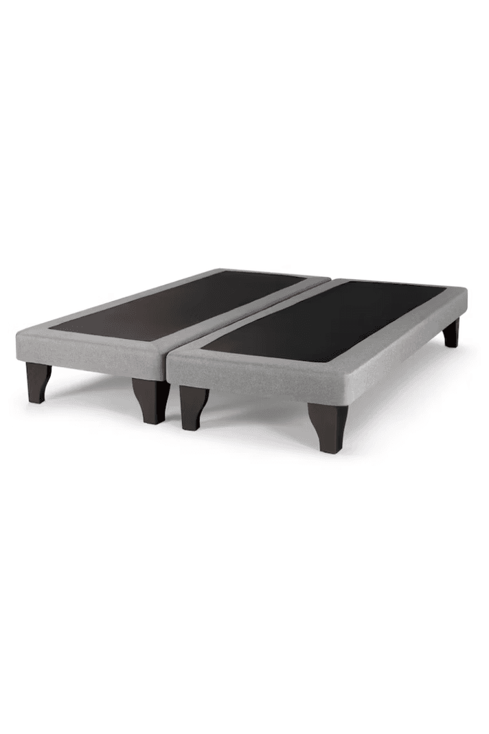 Base Cama Europea Gris Claro Felpa 2 Plaza 150X200