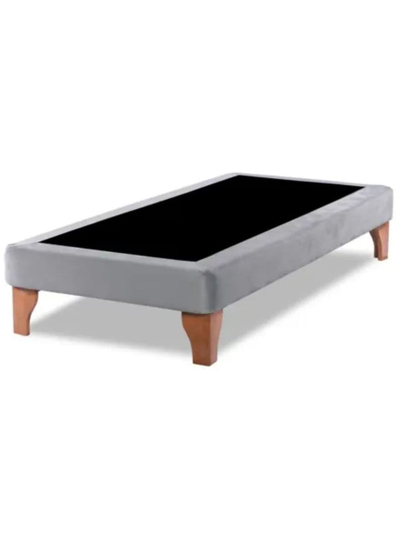 Base Cama Europea Gris Claro Felpa 1 Plaza 90X190