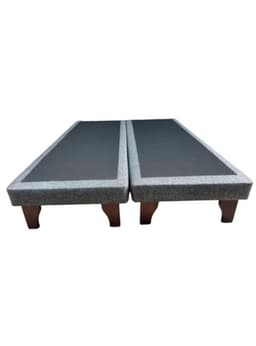 Base Europea Dividida Premium King 180x200 ( Espuma , Patas Rosen ) Gris Oscuro