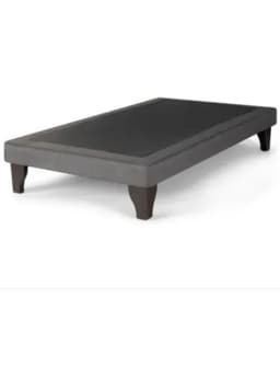 Base Cama Europea Gris Oscuro Felpa 1 Plaza 90X200