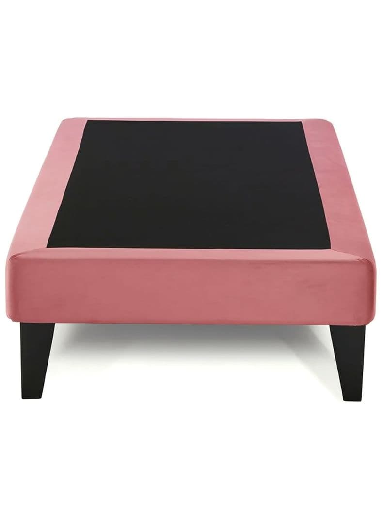 Base Cama Europea Palo Rosa Felpa 1 Plaza 90X190