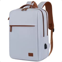 Mochila Laptop Mujer USB Viajes Celeste