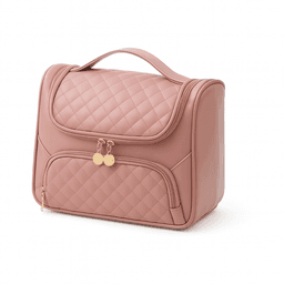 Neceser Grande De Viaje Maquillaje Y Cosmeticos Impermeable Rosado