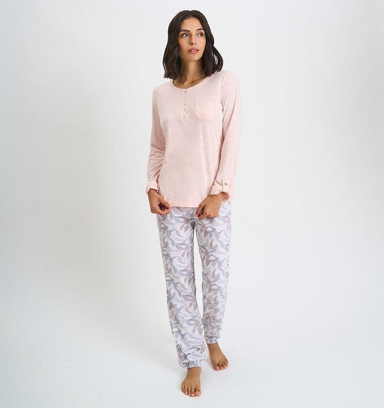 PIJAMA MUJER BARBIZON LAURA TAUPE Beige L