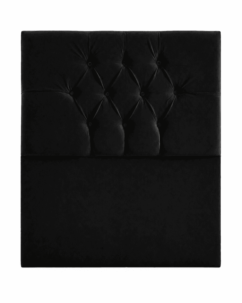 Respaldo Capitone 1 Plaza Elegancia y Sofisticacion Negro +1.00