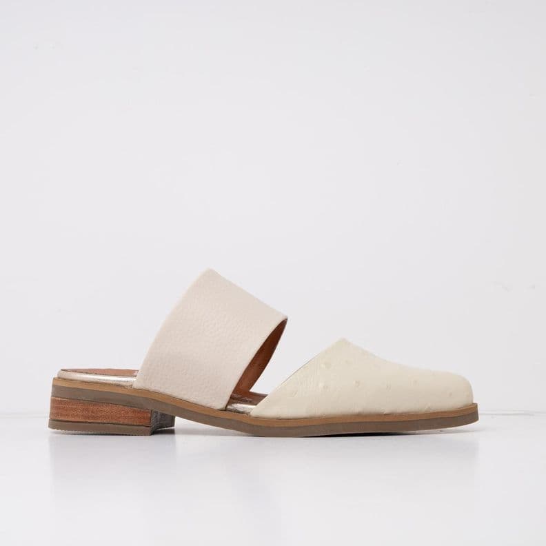 Babucha Mujer Cuero Gaviota Beige 37