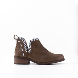 Botin Cuero Mujer Lumbre Taupe Celeste Cafe 40