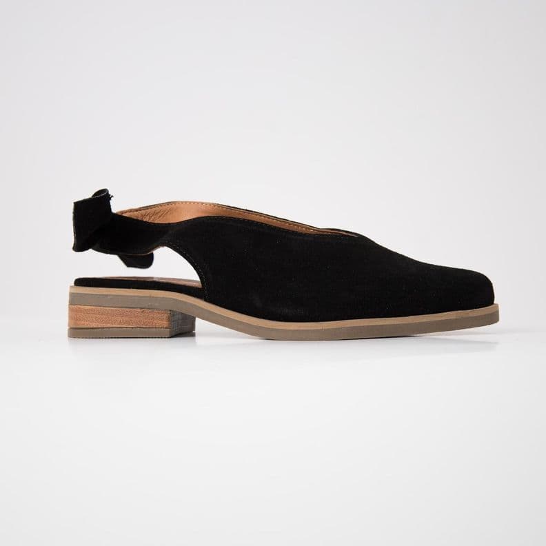 Zapato Cuero Mujer Guindo Negro 35