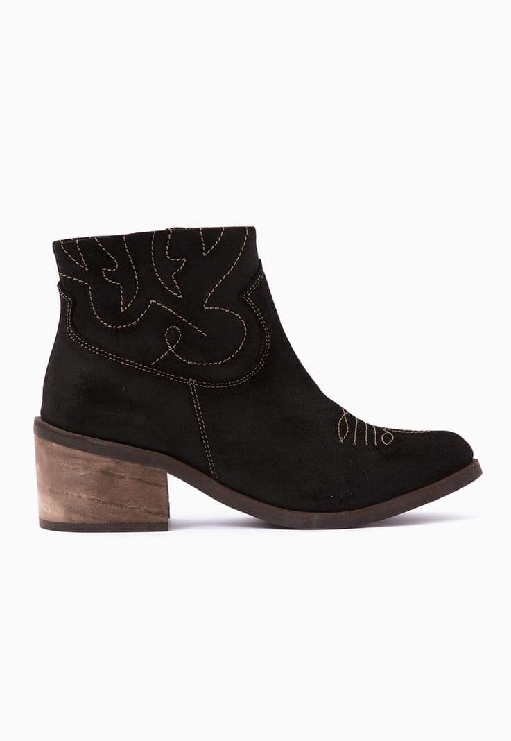 Botin Cuero Mujer Verbena Negro 40