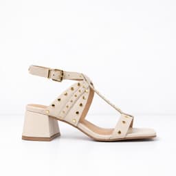 Sandalia Cuero Mujer Astra Beige 37