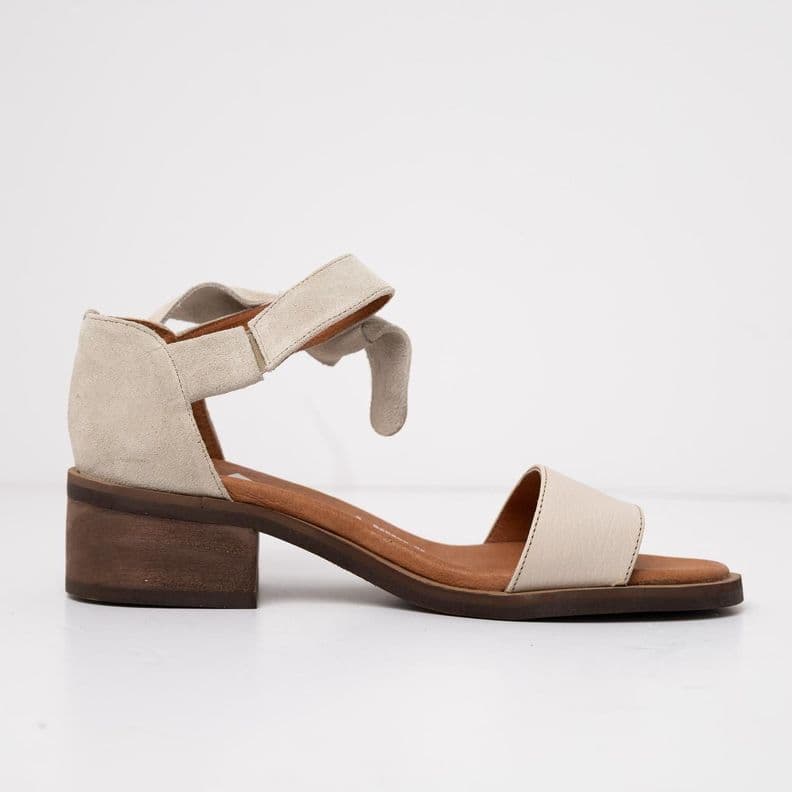 Sandalia Cuero Mujer Halieto Beige 38