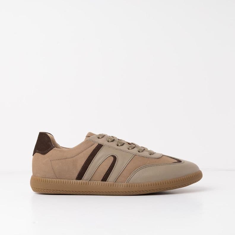 Zapatilla Cuero Mujer Lumina Beige 36