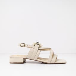 Sandalia Cuero Mujer Risco Beige 38