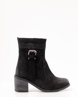 Bota Cuero Mujer Salvia Negro 40