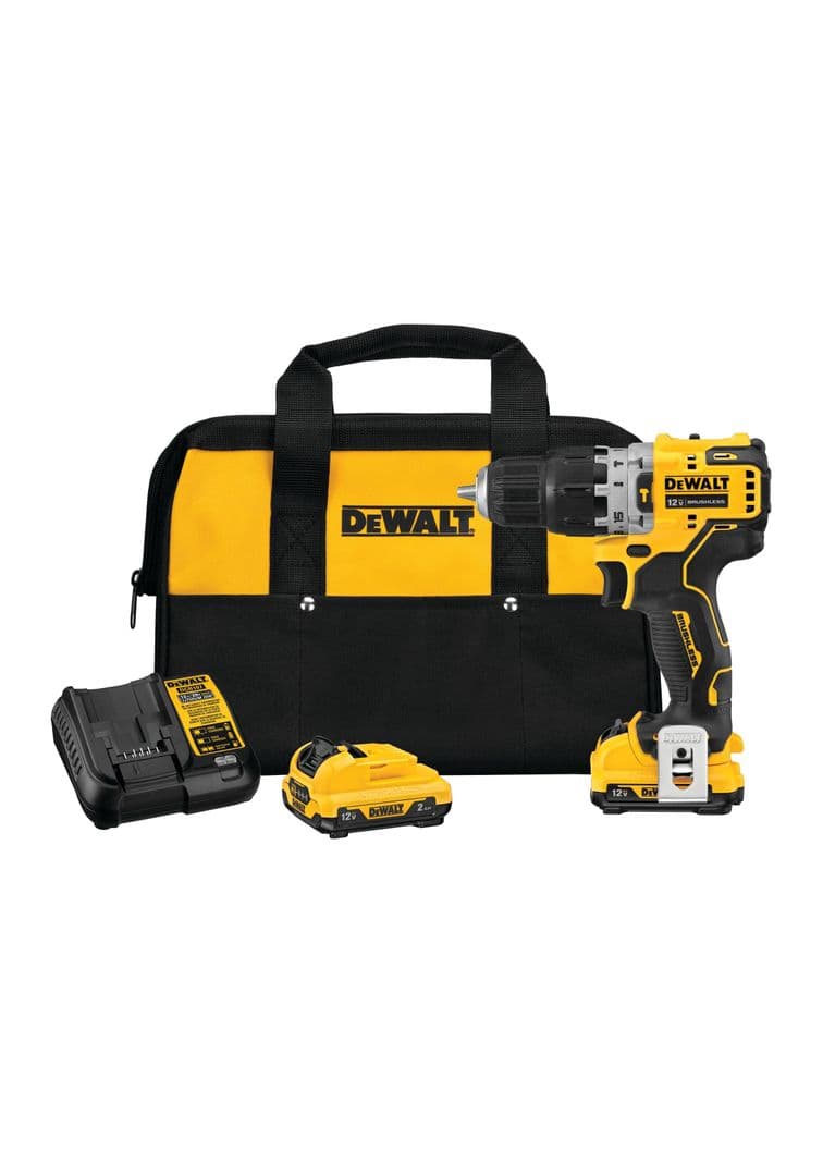 Kit Taladro percutor 3/8" 12V XTREME + accesorios Amarillo