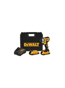 Atornillador de impacto 1/4" 20V +2 baterias + acces Amarillo