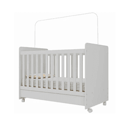Cuna De Madera 3 En 1 Blanca