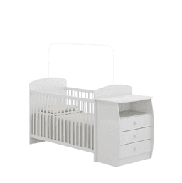 Cuna Con Comoda Bambini Blanca