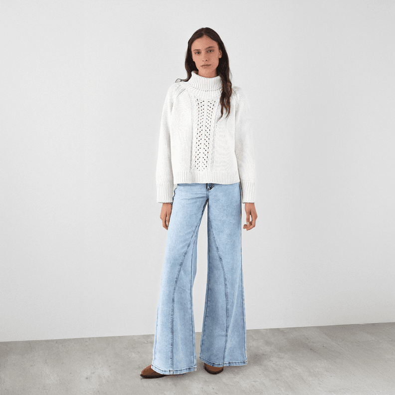 Sweater Cuello Tortuga Mujer Raindoor Blanco S