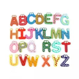 Letras Del Abecedario En Madera Magneticos.